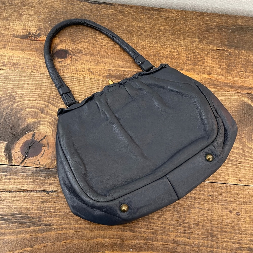 3/$25 Vintage etra navy blue leather small purse handbag